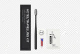 Five-in-one hotel guest toiletries amenity kit